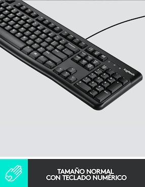 Mouse y teclado alámbrico Logitech MK120