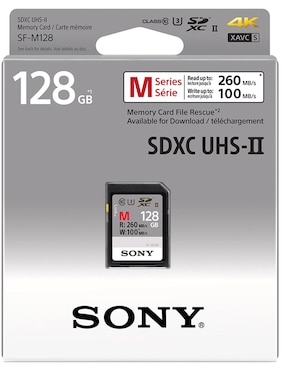Memoria SD Sony 128 GB Clase 10 UHS-II 3 4K