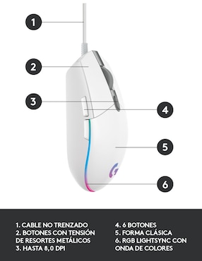 Mouse Gamer inalámbrico Logitech G203
