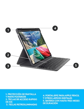 Teclado conexión inalámbrica Logitech Slim Folio