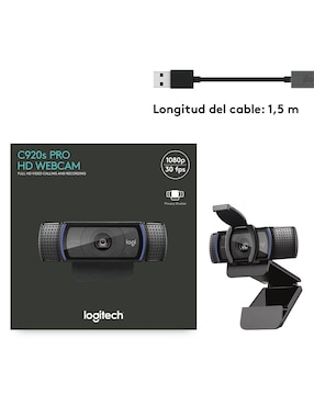 Webcam de 1080P Full HD Logitech C920s