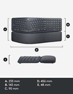 Teclado conexión inalámbrica Logitech Ergo K860