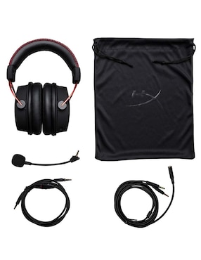 Audífonos de diadema Hyperx Cloud Alpha alámbricos con cancelación de ruido