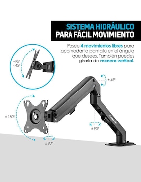 Soporte para monitor de escritorio Redlemon Hidráulico
