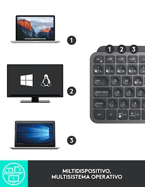 Teclado conexión inalámbrica Logitech Mx Keys Mini Grafito
