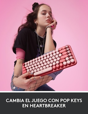 Teclado conexión inalámbrica Logitech Pop Rose
