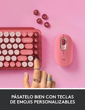 Teclado conexión inalámbrica Logitech Pop Rose