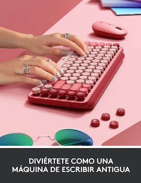 Teclado conexión inalámbrica Logitech Pop Rose