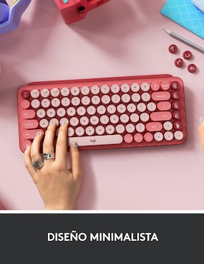 Teclado conexión inalámbrica Logitech Pop Rose