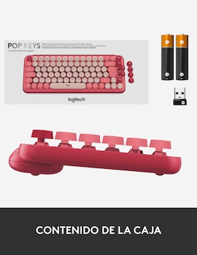 Teclado conexión inalámbrica Logitech Pop Rose