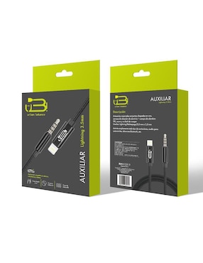 Cable auxiliar 3.5 mm Dbugg a tipo lightning de 1 m