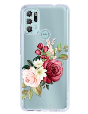 Funda para Motorola Flores Guinda
