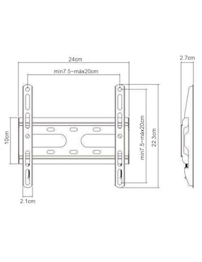 Soporte Manhattan para pantalla fijo hasta 43 pulgadas