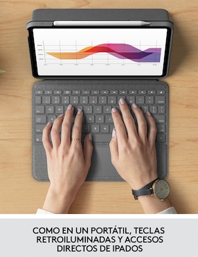 Funda con teclado para tablet Logitech iPad air