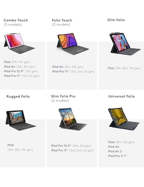 Funda con teclado para tablet Logitech iPad air