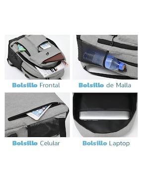 Mochila con portalaptop Bluelander impermeable unisex