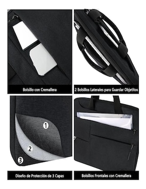 Maletín Nubily con compartimiento para laptop 15.6 pulgadas