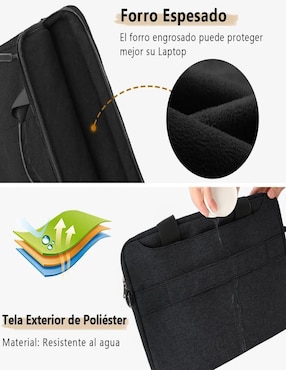 Maletín Nubily con compartimiento para laptop 15.6 pulgadas