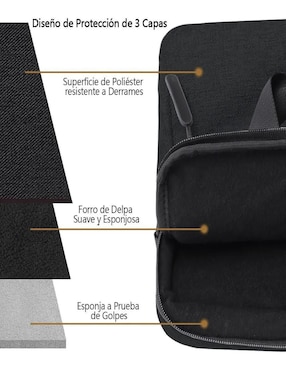 Maletín Nubily con compartimiento para laptop 15.6 pulgadas