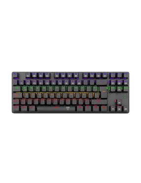 Teclado gamer conexión inalámbrica T-Dagger Bora T-TGK313 (Rainbow Blue Switches)
