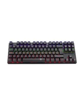 Teclado gamer conexión inalámbrica T-Dagger Bora T-TGK313 (Rainbow Blue Switches)