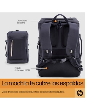Mochila con portalaptop Hp Travel impermeable unisex