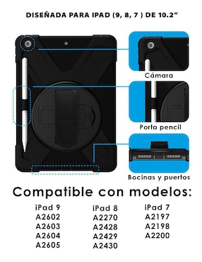 Funda para iPad 10.2 A2602 A2603 A2604 A2605 A2270 A2428 A2429 A2430 A2197 A2198 A2200 Teknet