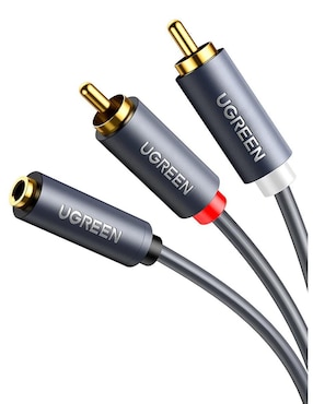 Cable RCA Ugreen a tipo auxiliar 3.5 mm de 25 cm