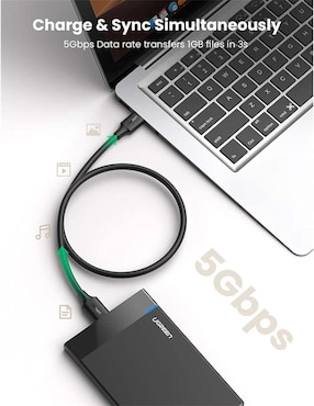 Cable micro USB Ugreen a tipo USB A de 1 m