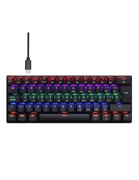 Teclado gamer conexión inalámbrica Genérica S13 Black