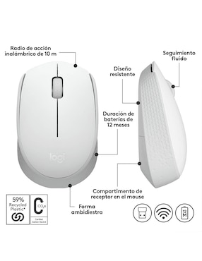 Mouse Inalámbrico Logitech m170 910-006864