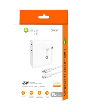 Cargador pared Dbugg Lightning + USB tipo C