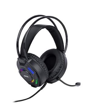 Audífono Gamer Over-Ear Techzone RGB Alámbricos Con Cancelación De Ruido