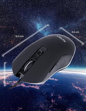 Mouse gamer alámbrico Techzone edición Nasa RGB