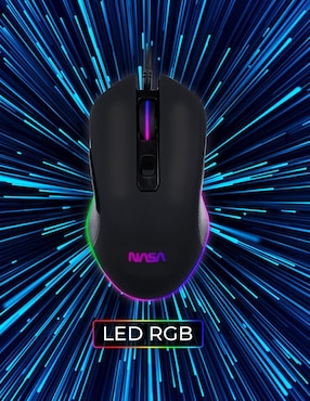 Mouse gamer alámbrico Techzone edición Nasa RGB