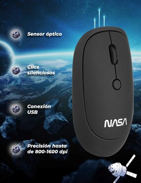 Mouse inalámbrico Techzone Nasa RGB 3200 DPI