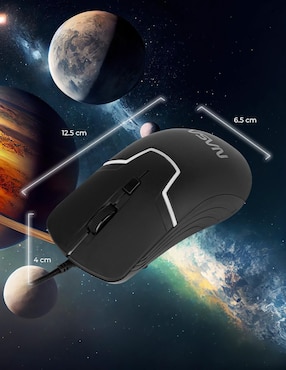 Mouse gamer alámbrico Techzone Nasa RGB