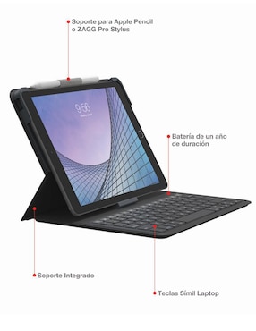 Funda con teclado para tablet Zagg iPad 10.5'' y iPad air (3a generación)