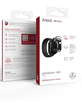 Protector para Smartwatch Zagg Apple Watch Iglass Fusion 360 Plus Supergirl 45mm cristal templado