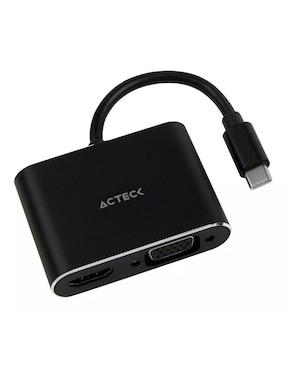 Adaptador USB tipo C a VGA y HDMI Acteck
