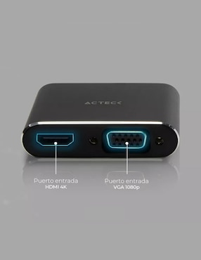 Adaptador USB tipo C a VGA y HDMI Acteck