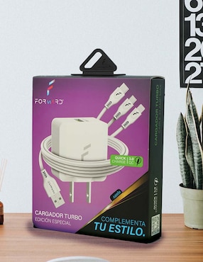 Adaptador de corriente Forward Lightning + Micro-USB + USB + USB tipo C