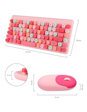 Mouse y Teclado Techzone Colors