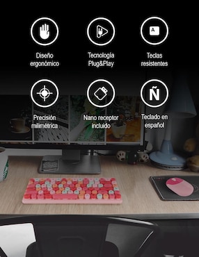 Mouse y Teclado Techzone Colors