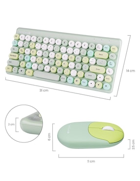 Mouse y Teclado Techzone Colors