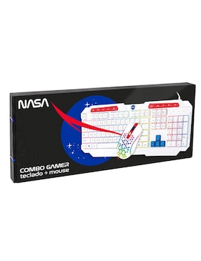 Mouse y Teclado Techzone Gamer RGB NASA
