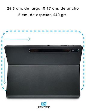 Funda con teclado para tablet Teknet samsung galaxy tab (s8, s7) de 11 pulgadas