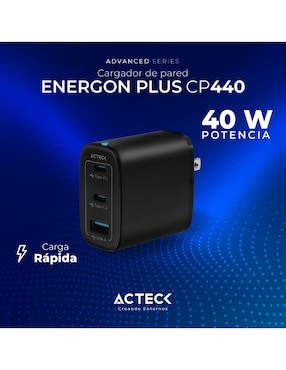Cargador pared Acteck USB tipo A + USB tipo C