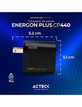 Cargador pared Acteck USB tipo A + USB tipo C