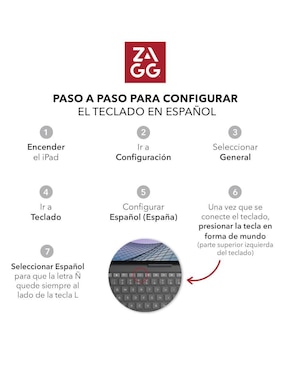 Funda con teclado para tablet Zagg iPad 10.9 10a generación y iPad 11 pulgadas (a16)